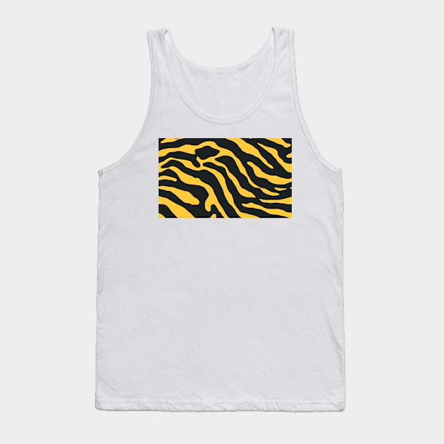 Tiger Skin Pattern Face Mask Sunglow Tank Top by MAGE